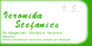 veronika stefanics business card